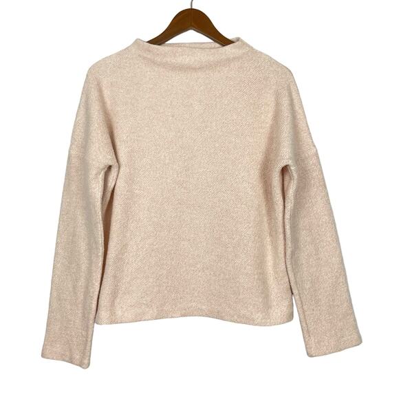 Anthropologie Sweaters - Closed Anthropologie | Pastel Pink Textured Mock Neck Relaxed Fit Sweater